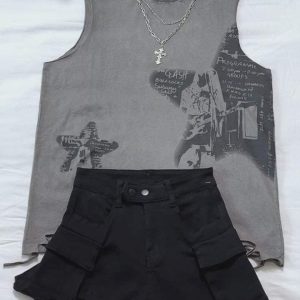 Concert Outfit Multi-Pocket Strappy Shorts