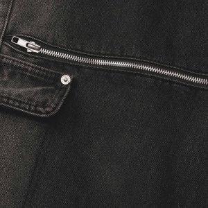 Concert Outfit Multi-Pocket Zipper Design Washed Hip-Hop Jeans