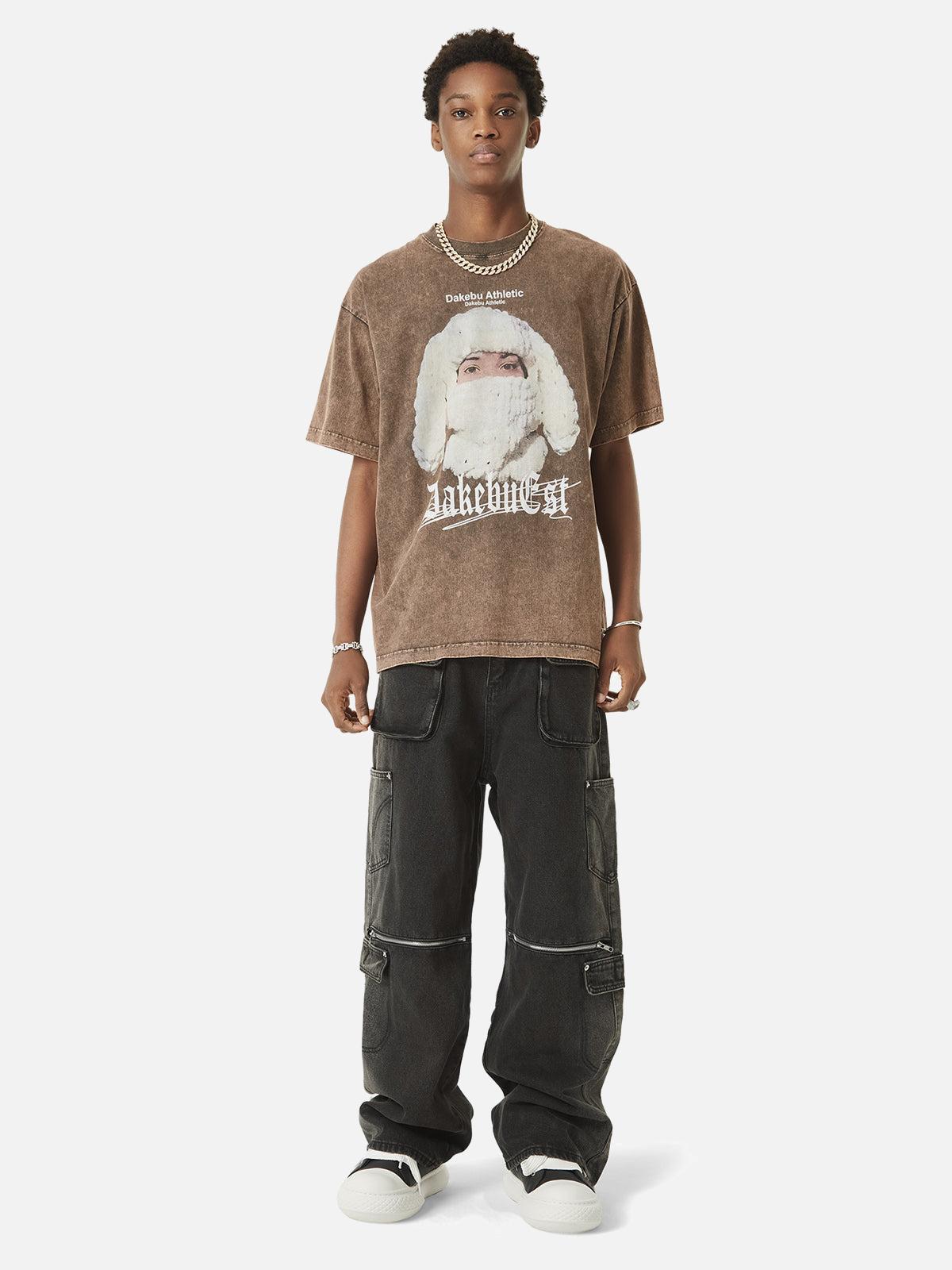 Concert Outfit Multi-Pocket Zipper Design Washed Hip-Hop Jeans Concert Outfit Multi-Pocket Zipper Design Washed Hip-Hop Jeans