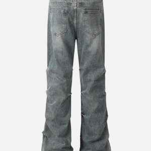 Concert Outfit Multi Wrinkle Washed Jeans