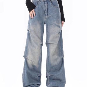 Concert Outfit Multiple Wrinkle Jeans