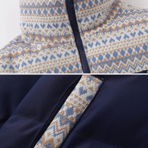 Concert Outfit Nordic Patterned Winter Coat