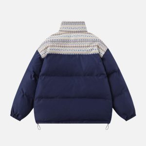 Concert Outfit Nordic Patterned Winter Coat