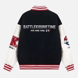 Concert Outfit Number 56 Embroidered PU Baseball Jacket