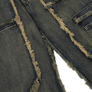 Concert Outfit Old Raw Hem Straight Leg Micro Flare Jeans