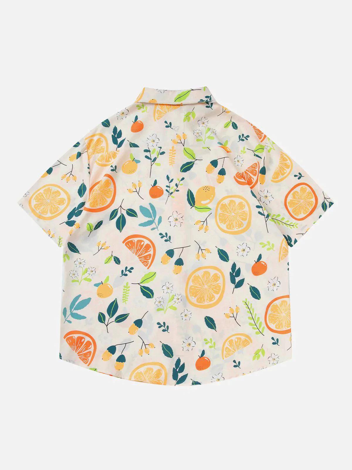 Concert Outfit Orange Print Short Sleeve Shirt Concert Outfit Orange Print Short Sleeve Shirt