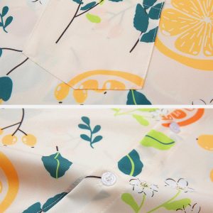 Concert Outfit Orange Print Short Sleeve Shirt