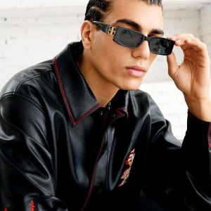 Concert Outfit Original Embroidered Leather Shirt