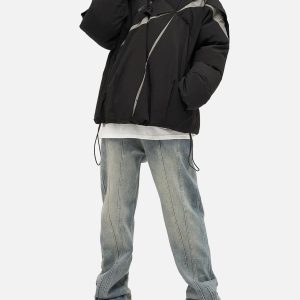 Concert Outfit Oversize Deconstructed Cotton Jacket