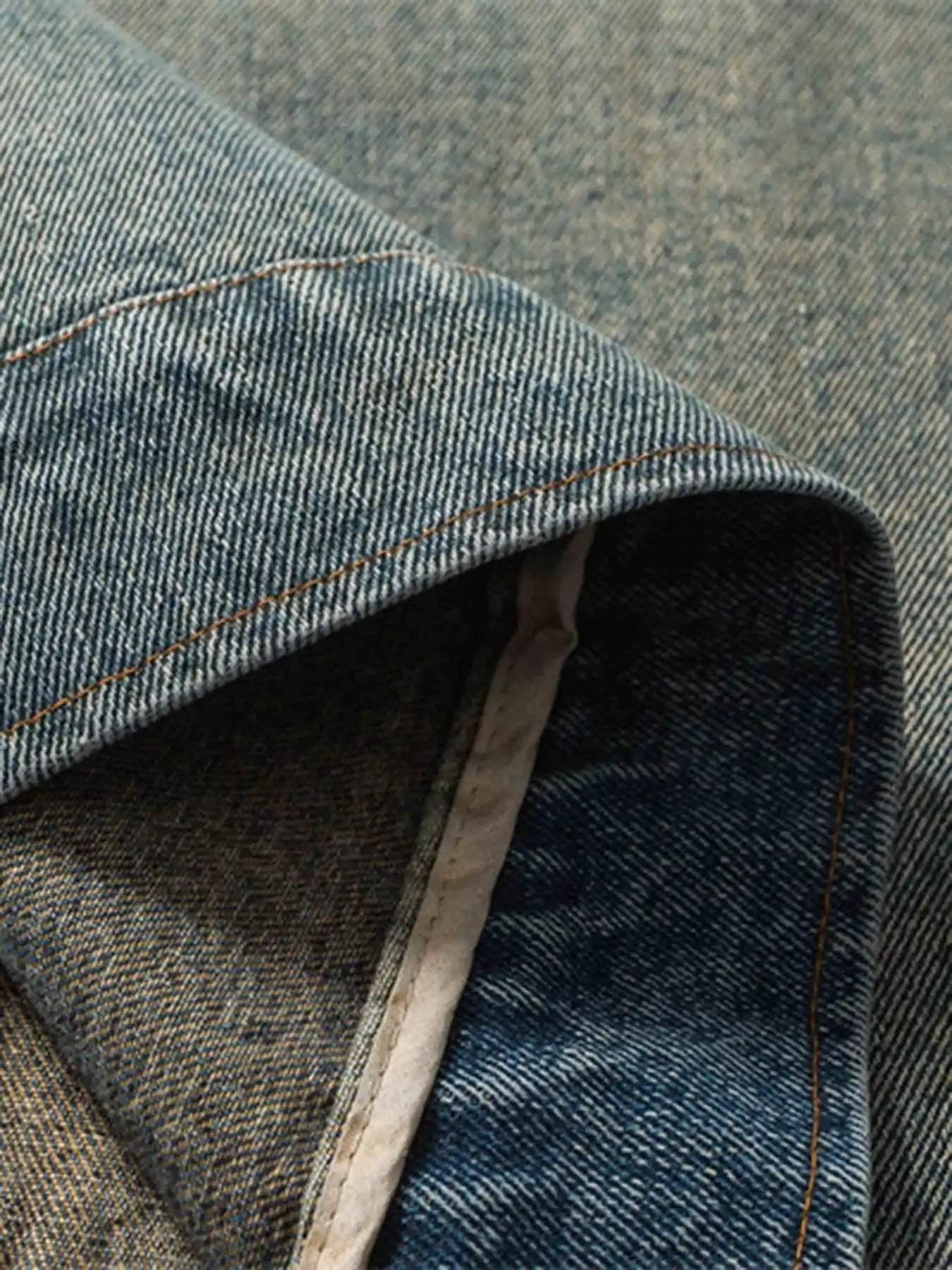 Concert Outfit Oversized Hip-Hop Embroidered Patch Denim Jacket Concert Outfit Oversized Hip-Hop Embroidered Patch Denim Jacket