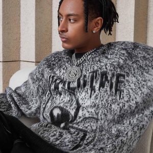 Concert Outfit Oversized Spider Sweater