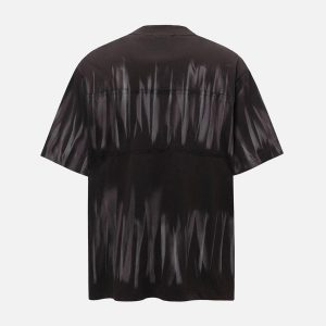 Concert Outfit Oversized Tie-Dye Embroidered Letter T-Shirt