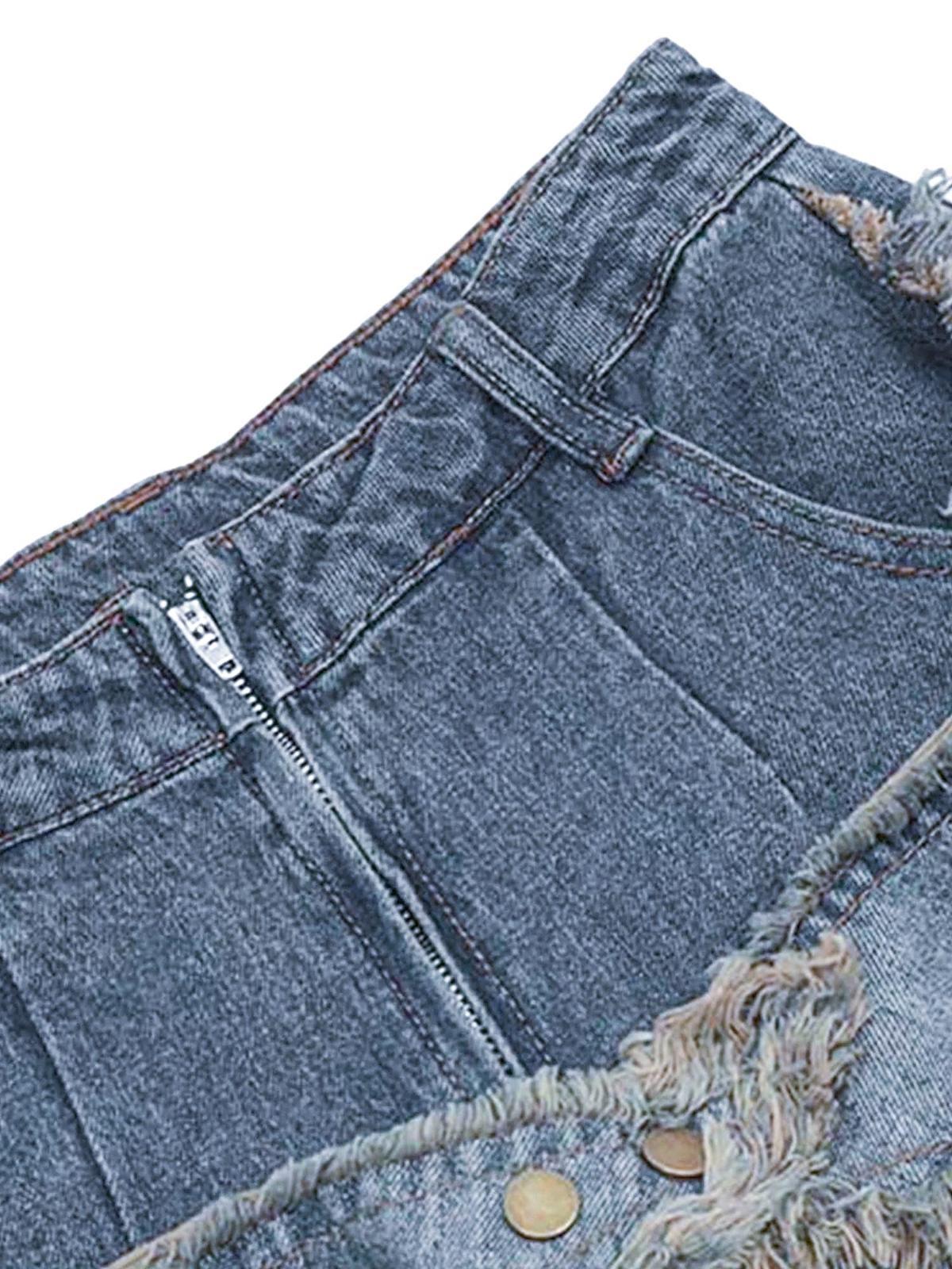 Concert Outfit Patch Embroidered Straight-Leg Jeans Concert Outfit Patch Embroidered Straight-Leg Jeans