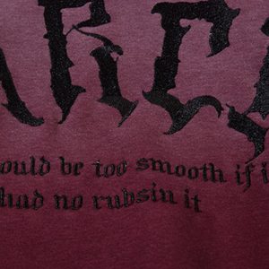 Concert Outfit Patch Lettering Embroidered Gradient Color Hoodie