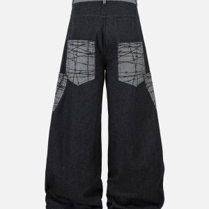 Concert Outfit Patch Pocket Baggy Jeans