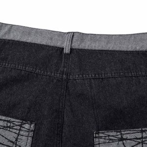 Concert Outfit Patch Pocket Baggy Jeans