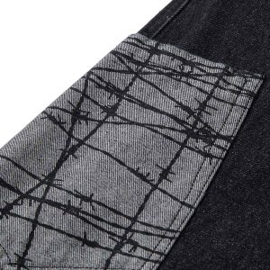 Concert Outfit Patch Pocket Baggy Jeans