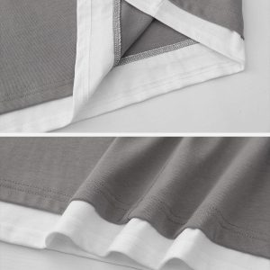 Concert Outfit Patchwork 3D Dimensional Design Tee