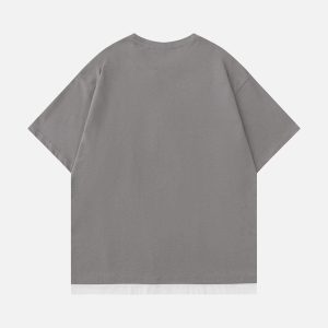 Concert Outfit Patchwork 3D Dimensional Design Tee