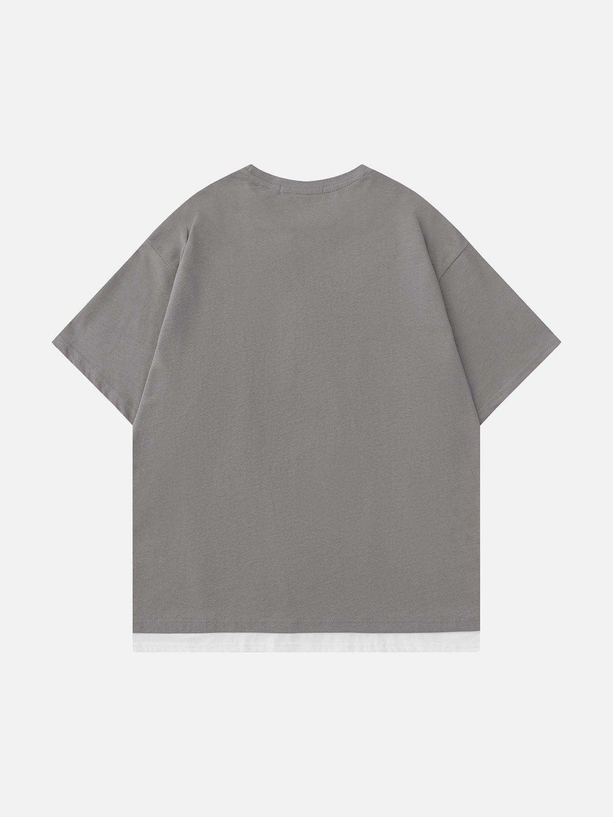 Concert Outfit Patchwork 3D Dimensional Design Tee Concert Outfit Patchwork 3D Dimensional Design Tee