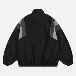 Concert Outfit Patchwork Contrasting Windbreaker Jacket