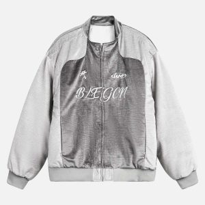 Concert Outfit Patchwork Embroidered Bomber Jacket