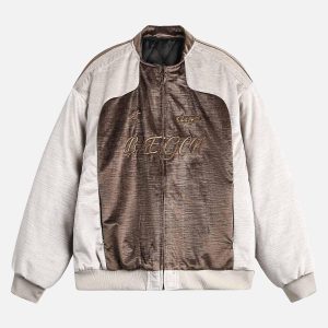 Concert Outfit Patchwork Embroidered Bomber Jacket