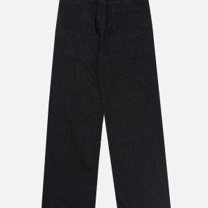 Concert Outfit Patchwork Folds Loose Jeans