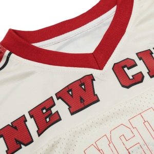 Concert Outfit Patchwork Mesh letter Print Jersey T-Shirt