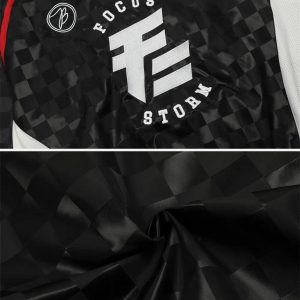 Concert Outfit Patchwork Plaid Jersey Sweatshirt