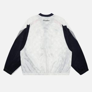 Concert Outfit Patchwork Plaid Jersey Sweatshirt