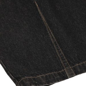 Concert Outfit Patchwork Plaid Pleated Baggy Barrel Jeans