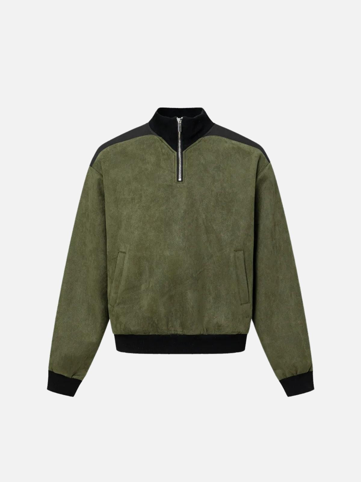 Concert Outfit Patchwork Stand Collar Sweatshirt Concert Outfit Patchwork Stand Collar Sweatshirt