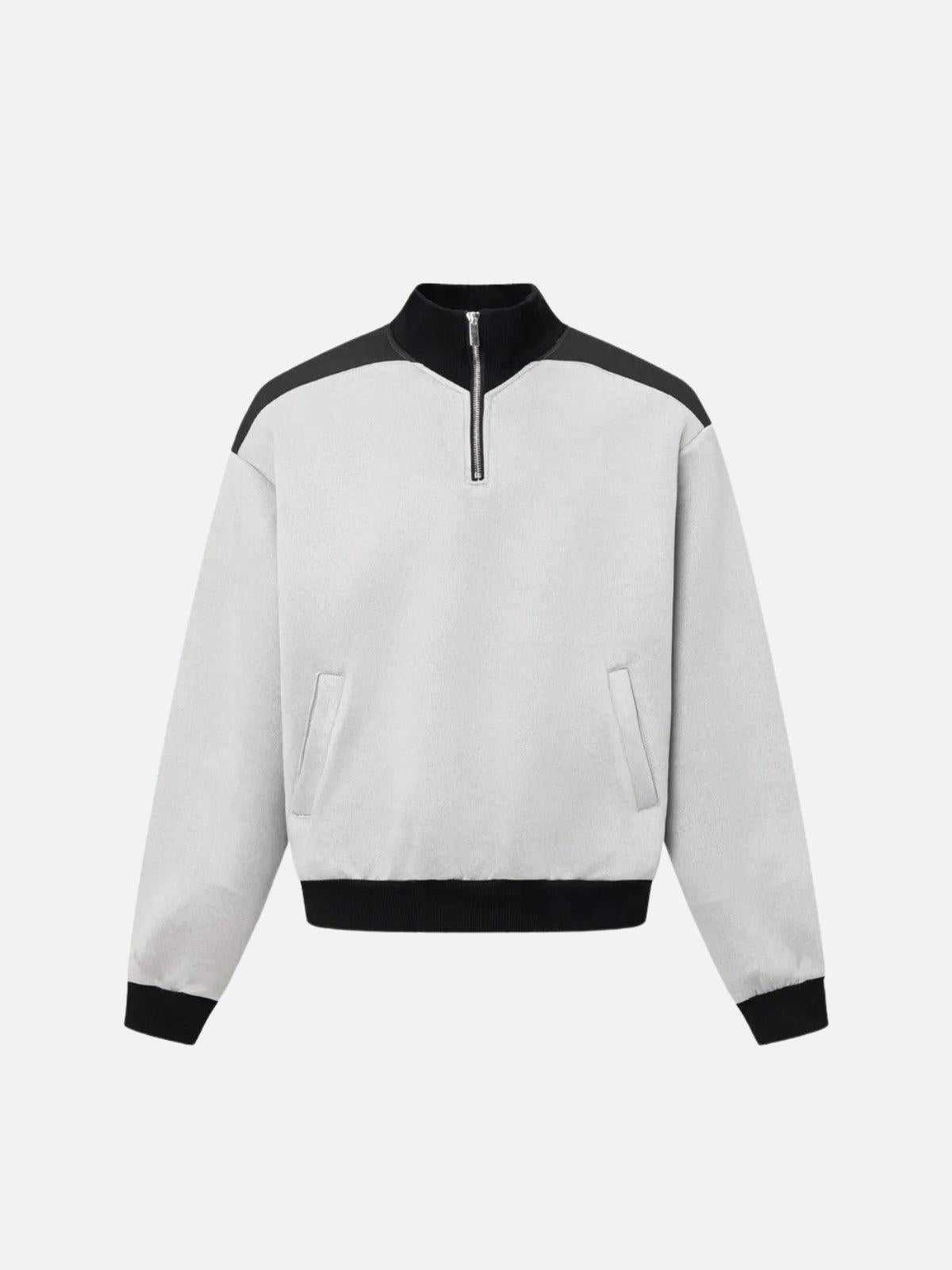 Concert Outfit Patchwork Stand Collar Sweatshirt Concert Outfit Patchwork Stand Collar Sweatshirt