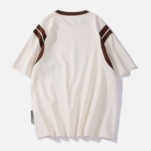 Concert Outfit Patchwork Stripe Tee