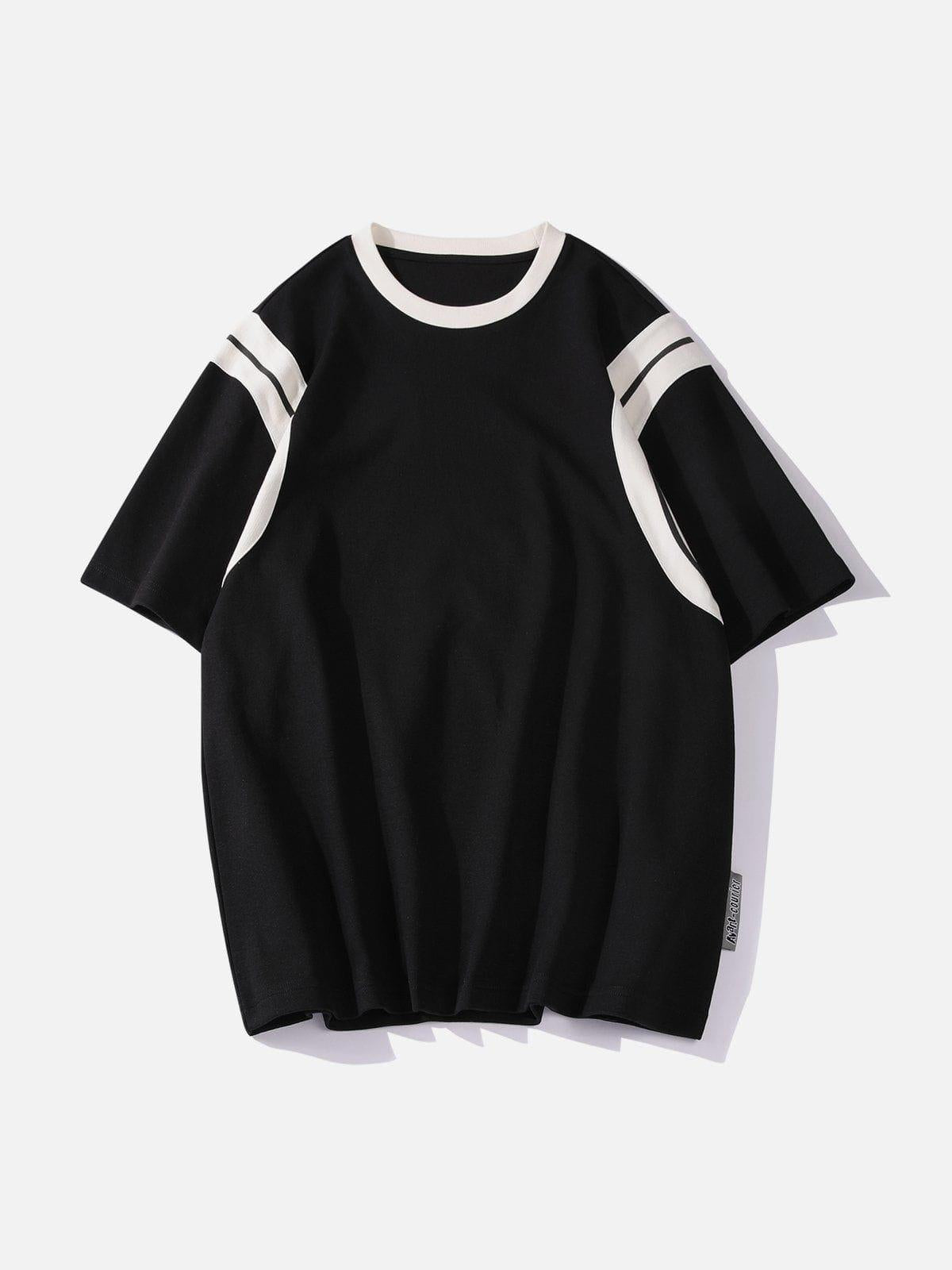 Concert Outfit Patchwork Stripe Tee Concert Outfit Patchwork Stripe Tee