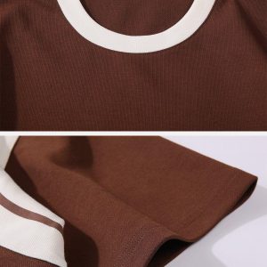 Concert Outfit Patchwork Stripe Tee