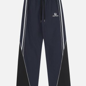 Concert Outfit Patchwork Tapered Leg Sweatpants