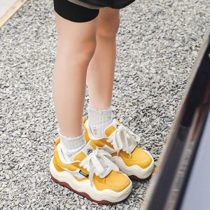 Concert Outfit Patchwork Thick Sole Dissolving Shoes