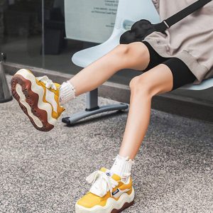 Concert Outfit Patchwork Thick Sole Dissolving Shoes