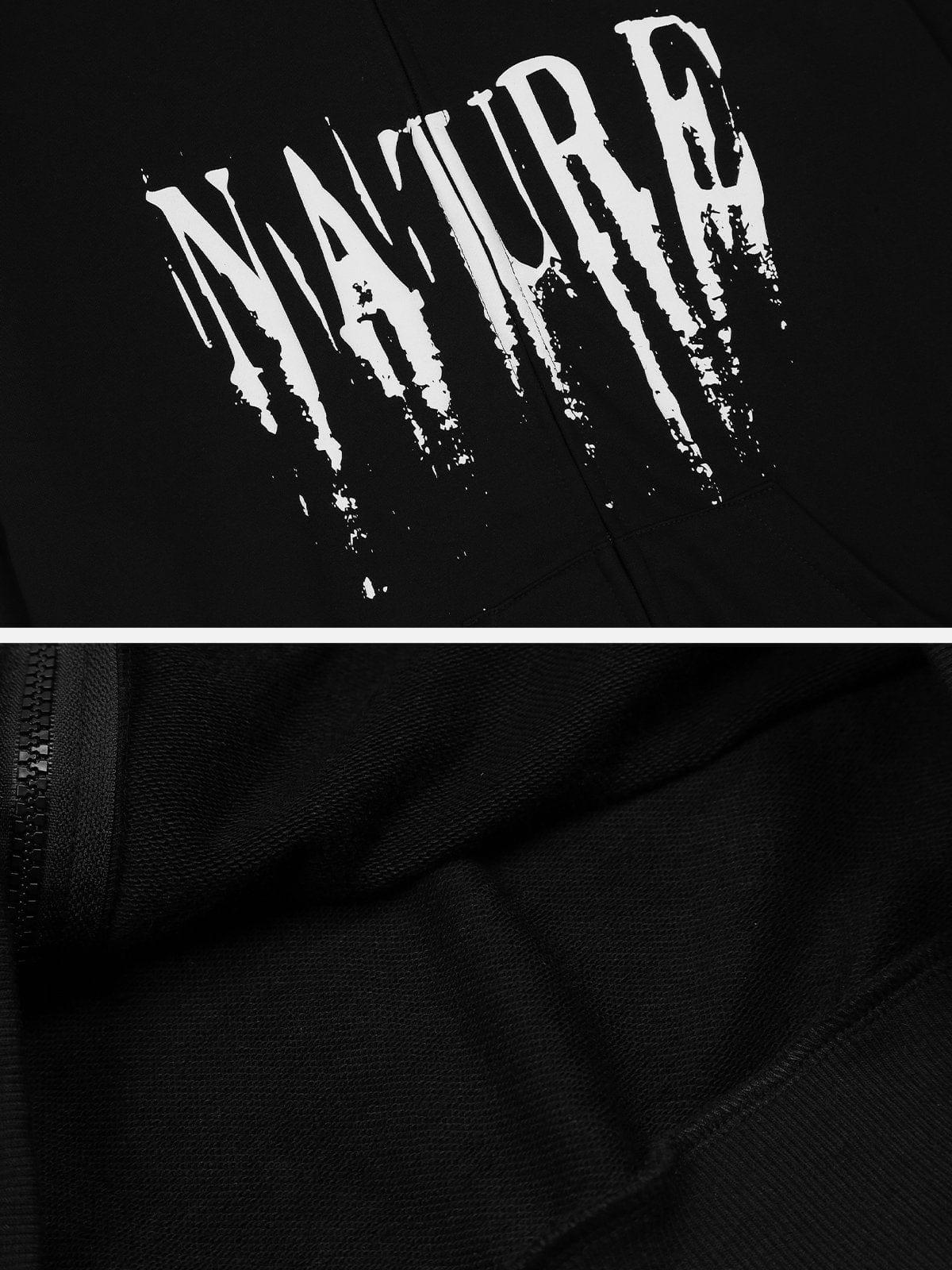 Concert Outfit Peace And Love Foam Print Cardigan Hoodie Concert Outfit Peace And Love Foam Print Cardigan Hoodie