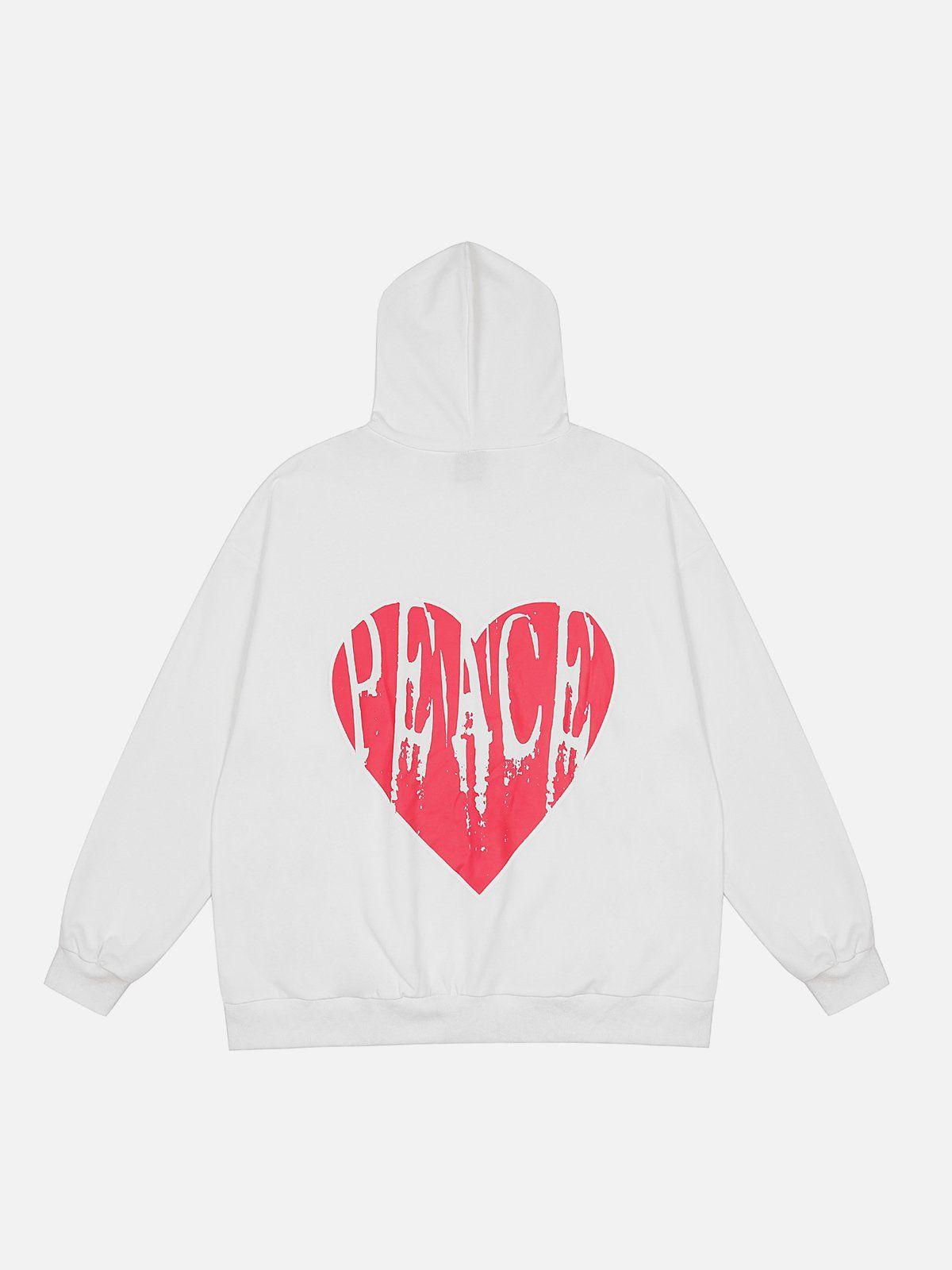 Concert Outfit Peace And Love Foam Print Cardigan Hoodie Concert Outfit Peace And Love Foam Print Cardigan Hoodie