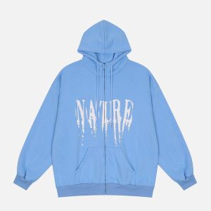 Concert Outfit Peace And Love Foam Print Cardigan Hoodie