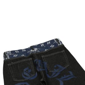 Concert Outfit Petal Letter Straight Jeans