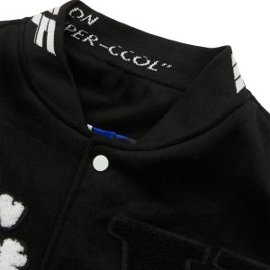 Concert Outfit Pink Terry Patch Embroidered Hip Hop Baseball Jersey