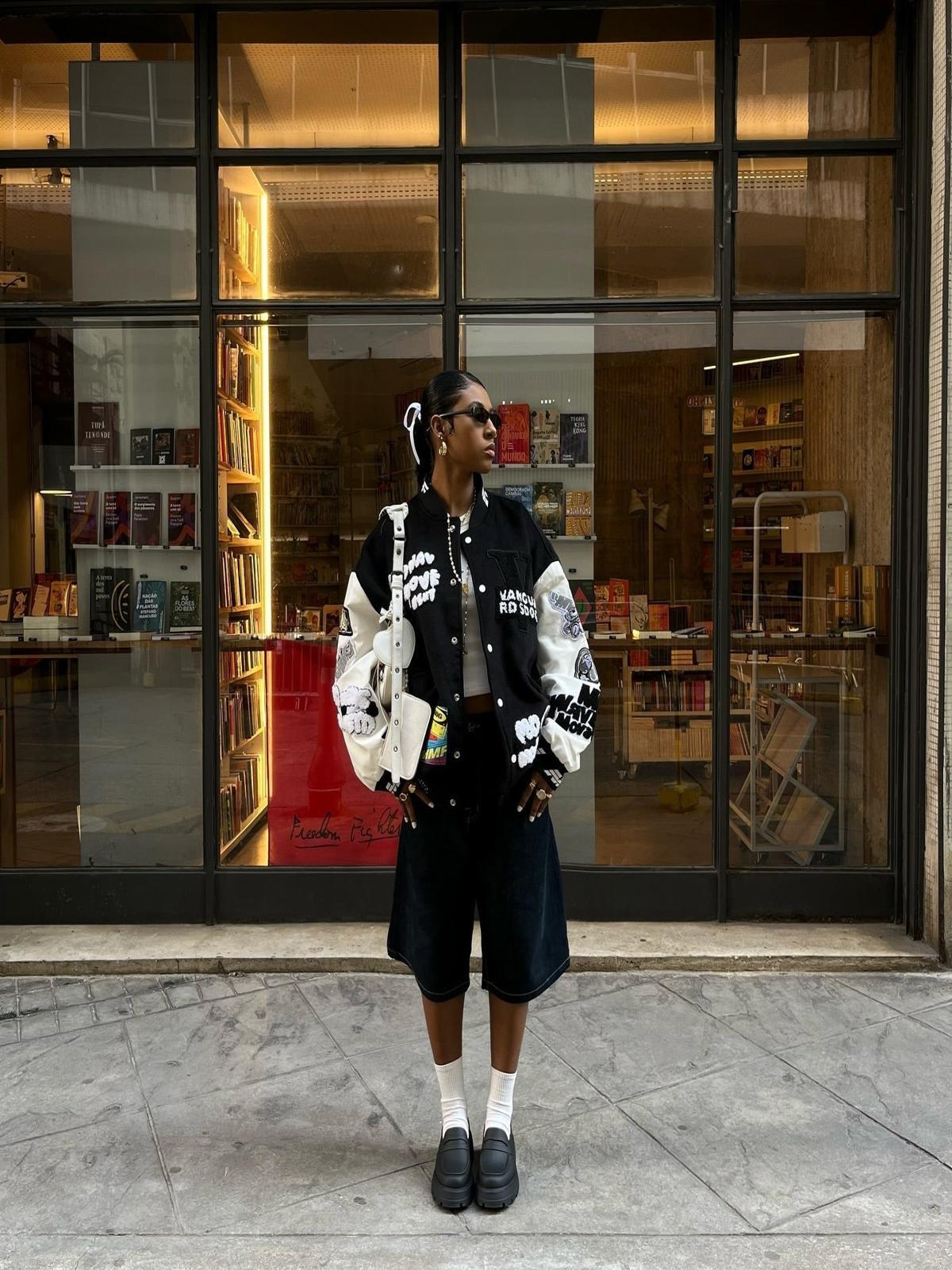 Concert Outfit Pink Terry Patch Embroidered Hip Hop Baseball Jersey Concert Outfit Pink Terry Patch Embroidered Hip Hop Baseball Jersey