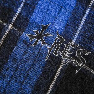 Concert Outfit Plaid Brushed Cardigan Hooded Shirt