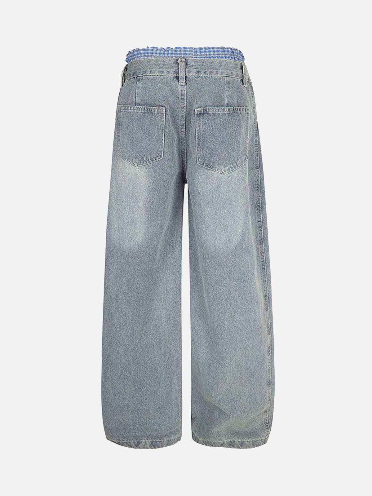 Concert Outfit Plaid Double Waist Baggy Jeans Concert Outfit Plaid Double Waist Baggy Jeans