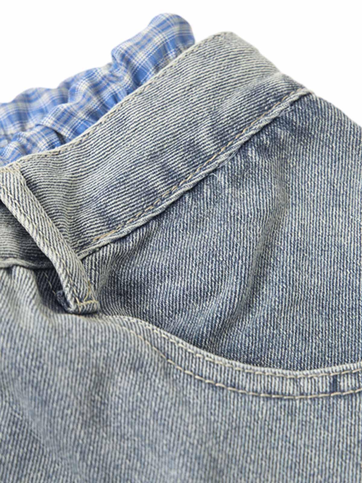 Concert Outfit Plaid Double Waist Baggy Jeans Concert Outfit Plaid Double Waist Baggy Jeans