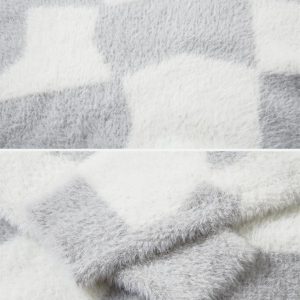 Concert Outfit Plaid Embroidered Sweater